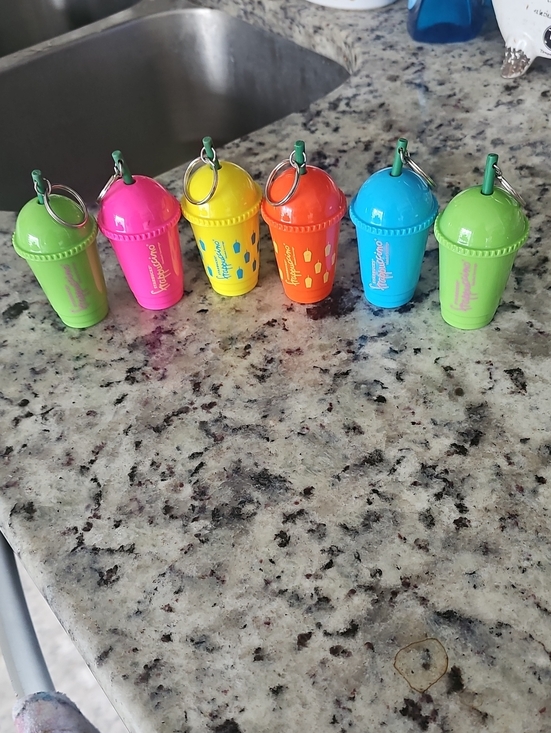 Starbucks Accessories - Starbucks Colorful Mini Frappuccino Keychain Set – Green Pink Yellow Orange Blue